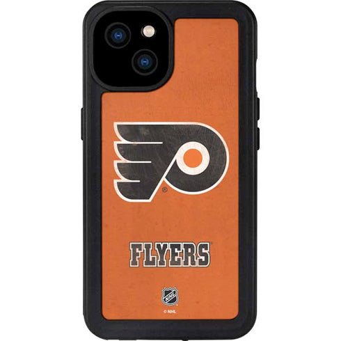 NHL Philadelphia Flyers Distressed iPhone 15 Plus Waterproof Case